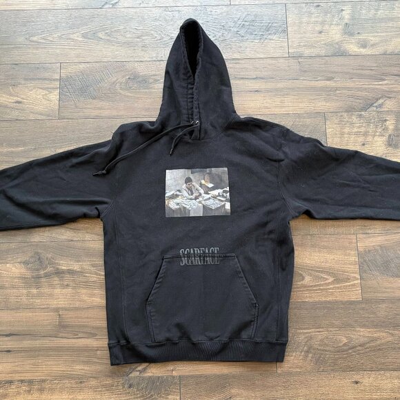 SHOE PALACE Other - SCARFACE X SHOE PALACE BLACK PULLOVER HOODIE XL XLARGE MONEY COUNTING SCENE